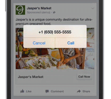 Breaking News: Facebook Includes Call Button In Banner Ads!